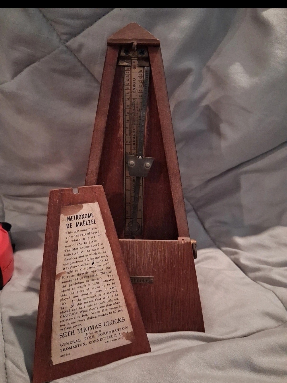 Seth Thomas Wooden Metronome - Brown